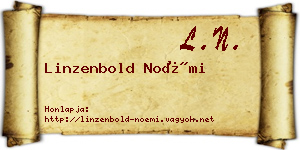 Linzenbold Noémi névjegykártya